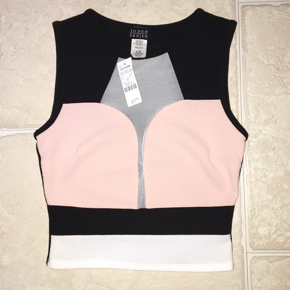 Joyce Leslie Tops - Joyce Leslie mech insert crop top